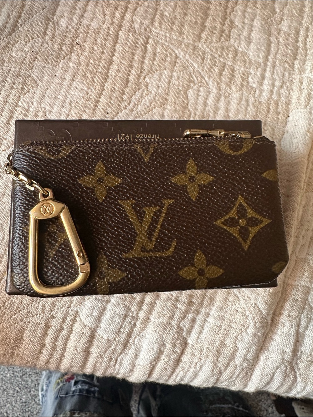 Louis Vuitton Brown Monogram Key & Card Holder with Gold Hardware